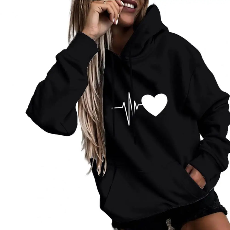 Heart Print Spring Hoodie